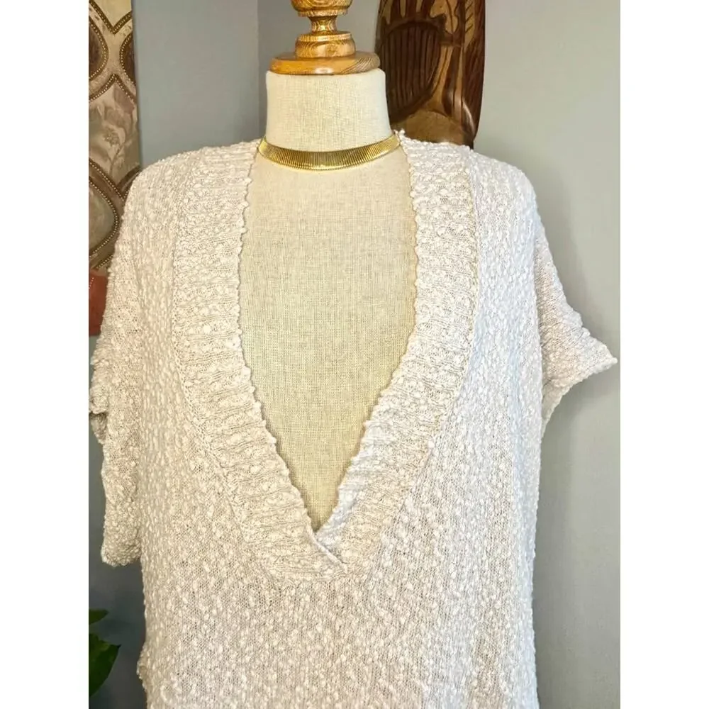 NWOT Pilcro Urban Outfitters Oversized Cream Knit Sweater Vest - Picture 2 of 7